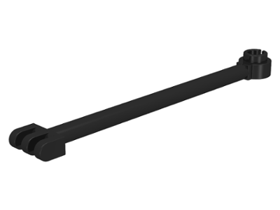 Hinge Bar 8L with 3 Fingers and Open End Stud in Black
