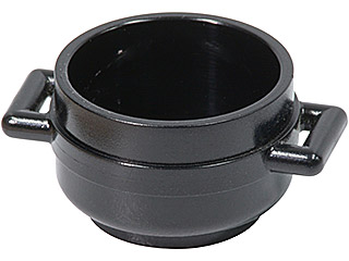 Equipment Pot / Cauldron 3 x 3 x 1 & 3/4 with Handles in Black