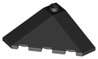 Brick Wedged, Sloped 18° 4 x 4 Corner in Black