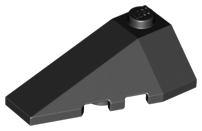 Brick Wedged, Sloped 4 x 2 Triple Left in Black