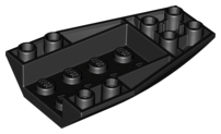 Brick Wedged, Curved Inverted 6 x 4 in Black