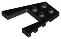 Wedge Plate 4 x 4 with 2 x 2 Cutout in Black