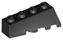 Brick Wedged, Sloped 45° 4 x 2 Left in Black