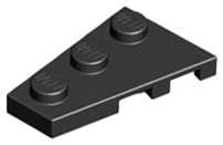 Wedge Plate 3 x 2 Left in Black