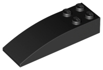 Brick Curved 6 x 2 in Black