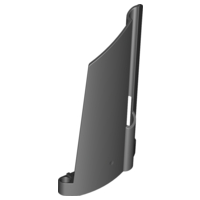 Technic Panel Fairing #21 Large Long, Small Hole, Side B in Black