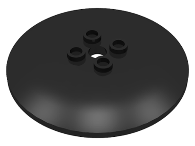 Dish 6 x 6 Inverted (Radar) with Hollow Studs in Black