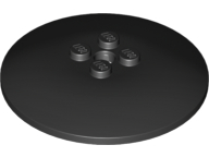 Dish 6 x 6 Inverted (Radar) with Solid Studs in Black