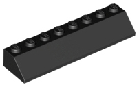 Brick Sloped 45° 2 x 8 in Black