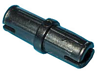 Technic Pin with Friction Ridges Lengthwise, without Center Slots in Black