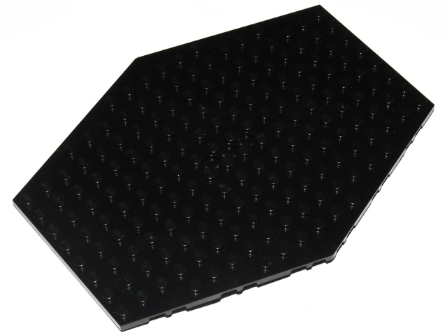 Plate Angles Hexagonal 14 X 18 in Black