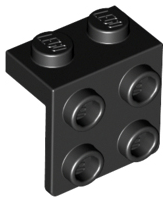 Bracket 1 x 2 - 2 x 2 in Black
