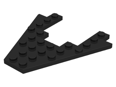 Wedge, Plate 8 x 8 with 4 x 4 Cutout in Black