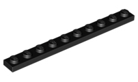 Plate 1 x 10 in Black