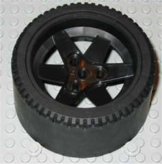 Wheel 68.8 x 36 ZR Solid Smooth in Black