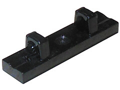 Hinge Tile 1 x 4 Locking Dual 1 Fingers on Top [4 Locking Ridges] in Black