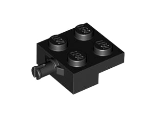 Plate Special 2 x 2 with Wheel Holder in Black