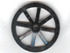Wheel Wagon Large (33mm D.), Round Hole For Wheel Holder Pin in Black