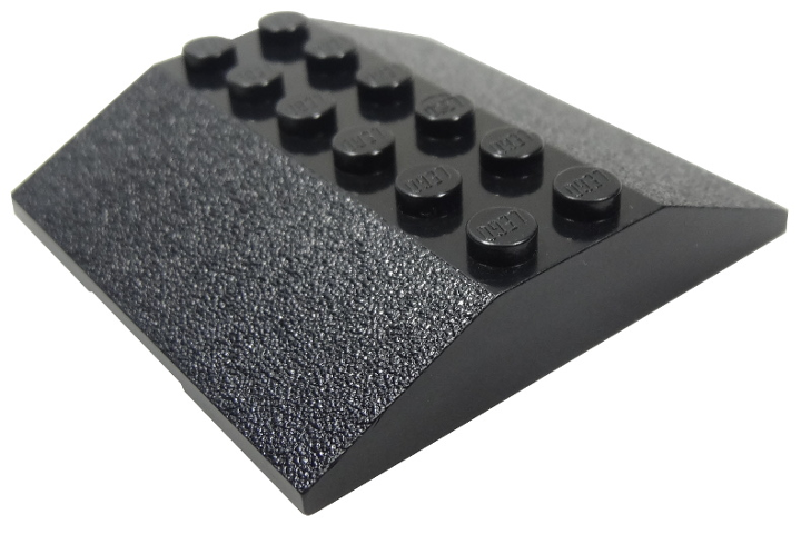 Brick Sloped 33° 6 x 6 Double (Train Roof) in Black