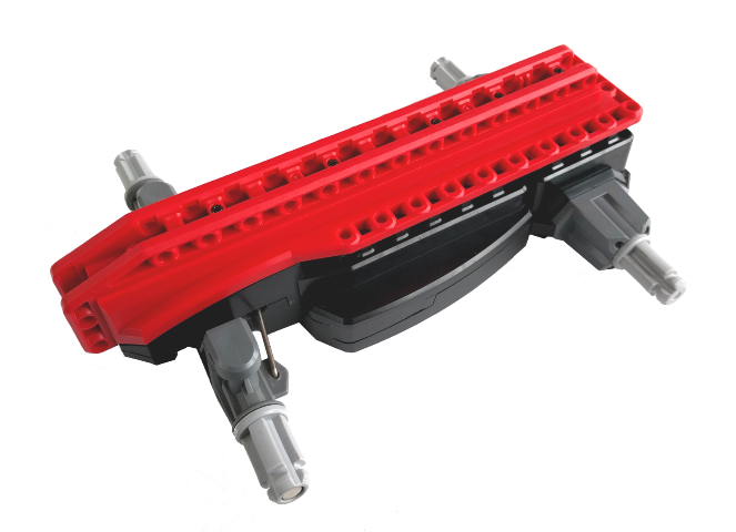 Motor, RC Car Base, Red Top in Black