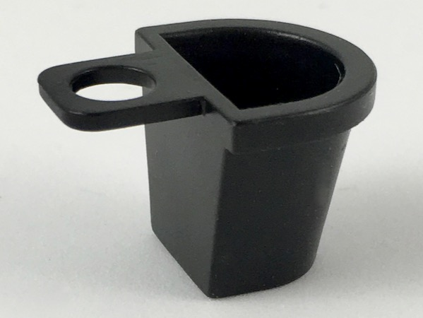 Minifig Neckwear Basket [D Style] in Black