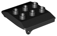 Duplo Backhoe / Train Cabin Roof in Black