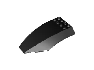 Windscreen 10 x 6 x 2 Curved in Black