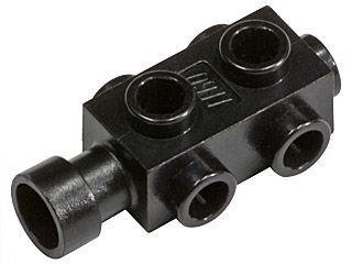 Brick Special 1 x 2 x 2/3 with Studs on Sides in Black