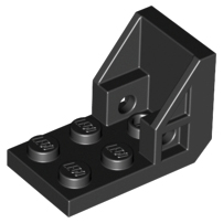 Bracket 3 x 2 - 2 x 2 [aka Space Seat] in Black