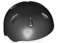 Helmet, Sports, with Vent Holes [Plain] in Black