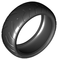 Tyre 94.3 x 38 Motorcycle Racing Tread in Black