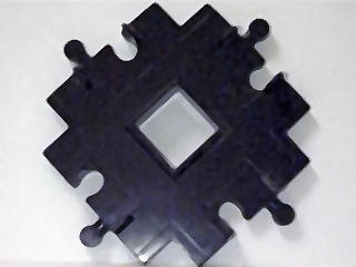 Duplo Train Track Crossover At 90 Degrees, 6 x 6 in Black