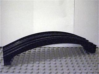 Duplo Train Track Bridge Middle Section 4 x 18 x 4 (Old Style) in Black