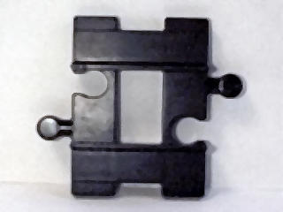 Duplo Train Track Straight 4 x 3 (Short) in Black