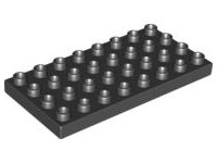 Duplo Plate 4 x 8 in Black