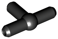 Pneumatic T-Piece (T Bar) [New Style] in Black