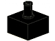 Brick Special 2 x 2 No Studs, Top Pin in Black