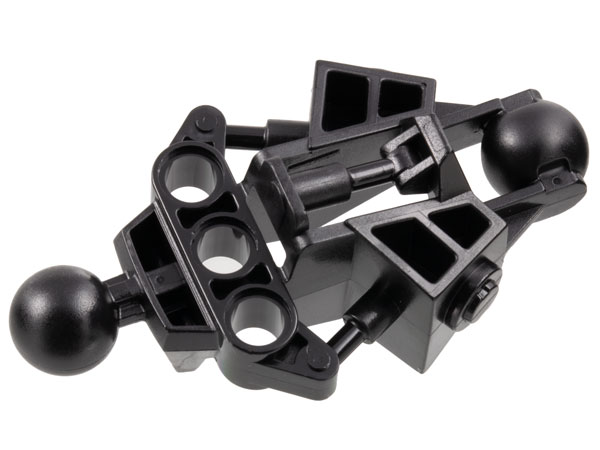 Large Figure Skeletal, Limb, with 2 Ball Joints, and 3 Holes (Vahki) in Black