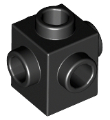 Brick Special 1 x 1 Studs on 4 Sides in Black