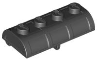 Treasure Chest Lid [Thick Hinge] in Black