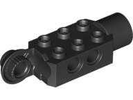 Technic Brick Special 2 x 3 with Pin Holes, Rotation Joint Ball Half [Vertical Side], Rotation Joint Socket in Black