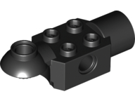Technic Brick Special 2 x 2 with Pin Hole, Rotation Joint Ball Half [Horizontal Top], Rotation Joint Socket in Black