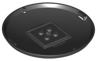Pod, Bottom Cap 9 x 9 x 1 X-Pod in Black