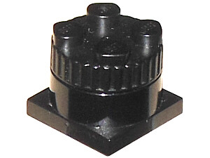 Sound Brick, Round, 9V 2 x 2 x 1 1/3 with Two Town Police Noises in Black
