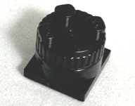 Sound Brick, Round, 9V 2 x 2 x 1 1/3 with Two Space Noises in Black