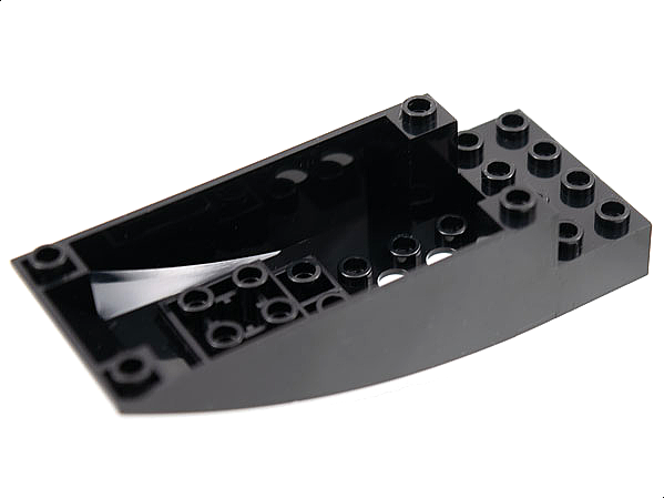 Aircraft Fuselage Curved 10 x 4 x 2 in Black
