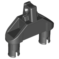 Hinge 1 x 3 Triangle with Two Pins, 1 Locking Finger, Round Pin Holes in Black