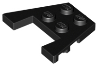 Wedge Plate 3 x 4 with Stud Notches in Black