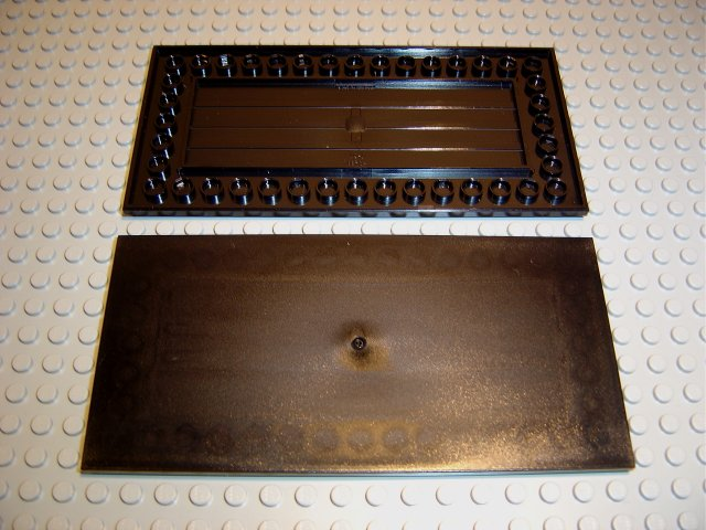 Tile 8 x 16 with Bottom Tubes on Edges in Black