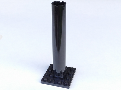 Boat, Mast Section Base 4 x 4 x 9 in Black